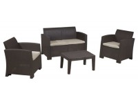 ΣΑΛΟΝΙ ΣΕΤ ΚΑΦΕ PP ΜΕ GREY-WHITE ΜΑΞΙΛΑΡΙΑ