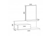 ΕΠΙΠΛΟ ΕΙΣΟΔΟΥ WENGE ΑΝΤΙΚΕ ΜΕ ΚΑΘΡΕΠΤΗ