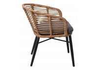 ΠΟΛΥΘΡΟΝΑ ALU ΜΑΥΡΗ - WICKER ΦΥΣΙΚΟ