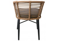 ΠΟΛΥΘΡΟΝΑ ALU ΜΑΥΡΗ - WICKER ΦΥΣΙΚΟ