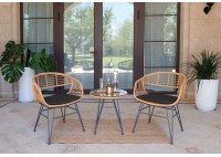 ΣΑΛΟΝΙ ΣΕΤ ΜΕΤΑΛΛΙΚΟ ΜΑΥΡΟ - WICKER ΦΥΣΙΚΟ