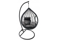 ΠΟΛΥΘΡΟΝΑ ΚΡΕΜΑΣΤΗ ΜΕΤΑΛΛΙΚΗ ΓΚΡΙ - WICKER ΓΚΡΙ