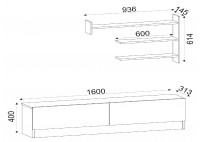 ΕΠΙΠΛΟ ΤΗΛΕΟΡΑΣΗΣ ΛΕΥΚΟ ΜΕ ΡΑΦΙΑ