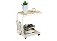 ΤΡΑΠΕΖΑΚΙ ΣΑΛΟΝΙΟΥ ΒΟΗΘΗΤΙΚΟ ΜΕΤΑΛΛΙΚΟ ΑΣΠΡΟ - MAPLE