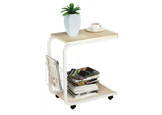 ΤΡΑΠΕΖΑΚΙ ΣΑΛΟΝΙΟΥ ΒΟΗΘΗΤΙΚΟ ΜΕΤΑΛΛΙΚΟ ΑΣΠΡΟ - MAPLE