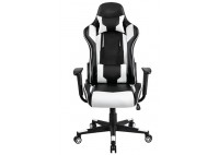 ΠΟΛΥΘΡΟΝΑ ΓΡΑΦΕΙΟΥ GAMING ΔΕΡΜΑΤΙΝΗ ΜΑΥΡΗ - ΛΕΥΚΗ  PU