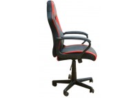 ΠΟΛΥΘΡΟΝΑ ΓΡΑΦΕΙΟΥ GAMING ΔΕΡΜΑΤΙΝΗ ΜΑΥΡH - ΚΟΚΚΙΝΗ PU