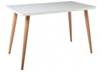 ΤΡΑΠΕΖΙ ΓΥΑΛΙΝΟ ΑΣΠΡΟ ΜΕ ΠΟΔΙΑ ΦΥΣΙΚΟΥ ΧΡΩΜΑΤΟΣ