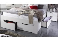 ΚΡΕΒΑΤΙ ΔΙΠΛΟ FRONT ALPINE WHITE - CARCASE STONE GREY ΓΙΑ ΣΤΡΩΜΑ 140Χ200
