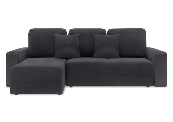 ΚΑΝΑΠΕΣ ΚΡΕΒΑΤΙ ΓΩΝΙΑ ΑΝΑΣΤΡΕΨΙΜΗ ΜΕ ΑΠΟΘΗΚΕΥΤΙΚΟ ΧΩΡΟ ΥΦΑΣΜΑ ΣΚΟΥΡΟ ΓΚΡΙ