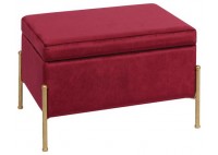 ΣΚΑΜΠΩ ΥΦΑΣΜΑ ΚΟΚΚΙΝΟ VELURE ΜΕ ΑΠΟΘΗΚΕΥΤΙΚΟ ΧΩΡΟ