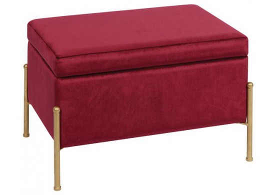 ΣΚΑΜΠΩ ΥΦΑΣΜΑ ΚΟΚΚΙΝΟ VELURE ΜΕ ΑΠΟΘΗΚΕΥΤΙΚΟ ΧΩΡΟ