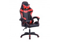 ΠΟΛΥΘΡΟΝΑ ΓΡΑΦΕΙΟΥ GAMING ΔΕΡΜΑΤΙΝΗ ΜΑΥΡΗ - ΚΟΚΚΙΝΗ PU