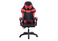 ΠΟΛΥΘΡΟΝΑ ΓΡΑΦΕΙΟΥ GAMING ΔΕΡΜΑΤΙΝΗ ΜΑΥΡΗ - ΚΟΚΚΙΝΗ PU