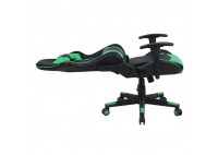 ΠΟΛΥΘΡΟΝΑ ΓΡΑΦΕΙΟΥ GAMING ΔΕΡΜΑΤΙΝΗ ΜΑΥΡΗ - ΠΡΑΣΙΝΗ PU