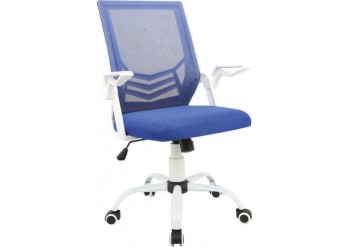 ΠΟΛΥΘΡΟΝΑ ΓΡΑΦΕΙΟΥ MESH ΜΠΛΕ - ΑΣΠΡΟ