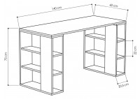 ΓΡΑΦΕΙΟ ΛΕΥΚΟ ΜΕ ΠΟΔΙΑ ΦΥΣΙΚΟΥ ΧΡΩΜΑΤΟΣ