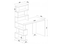 ΓΡΑΦΕΙΟ ΜΕ ΒΙΒΛΙΟΘΗΚΗ ΛΕΥΚΟ-ΚΑΡΥΔΙ-ΜΑΥΡΟ