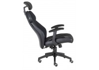 ΠΟΛΥΘΡΟΝΑ ΓΡΑΦΕΙΟΥ ΔΕΡΜΑΤΙΝΗ ΜΑΥΡΗ PU - ΥΦΑΣΜΑ ΜΑΥΡΟ