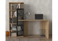 ΓΡΑΦΕΙΟ ΜΕ ΒΙΒΛΙΟΘΗΚΗ ΦΥΣΙΚΟΥ ΧΡΩΜΑΤΟΣ-ΑΝΘΡΑΚΙ