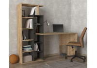 ΓΡΑΦΕΙΟ ΜΕ ΒΙΒΛΙΟΘΗΚΗ ΦΥΣΙΚΟΥ ΧΡΩΜΑΤΟΣ-ΑΝΘΡΑΚΙ