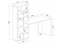 ΓΡΑΦΕΙΟ ΜΕ ΒΙΒΛΙΟΘΗΚΗ ΦΥΣΙΚΟΥ ΧΡΩΜΑΤΟΣ-ΑΝΘΡΑΚΙ