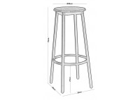 ΣΚΑΜΠΩ BAR ΜΕΤΑΛΛΙΚΟ ΑΝΘΡΑΚΙ - ANTIQUE BROWN