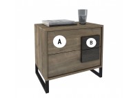 ΚΟΜΟΔΙΝΟ ΜΕ 2 ΣΥΡΤΑΡΙΑ ΚΑΙ ΜΕΤΑΛΛΙΚΑ ΠΟΔΙΑ