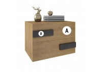 ΚΟΜΟΔΙΝΟ ΞΥΛΙΝΟ ΜΕ 2 ΣΥΡΤΑΡΙΑ