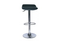 ΣΚΑΜΠΩ BAR ΔΕΡΜΑΤΙΝΗ ΜΑΥΡΗ PVC ΜΕ ΒΑΣΗ ΧΡΩΜΙΟΥ