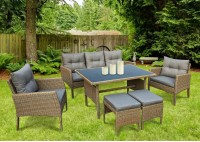 ΣΑΛΟΝΙ ΣΕΤ WICKER ΦΥΣΙΚΟ