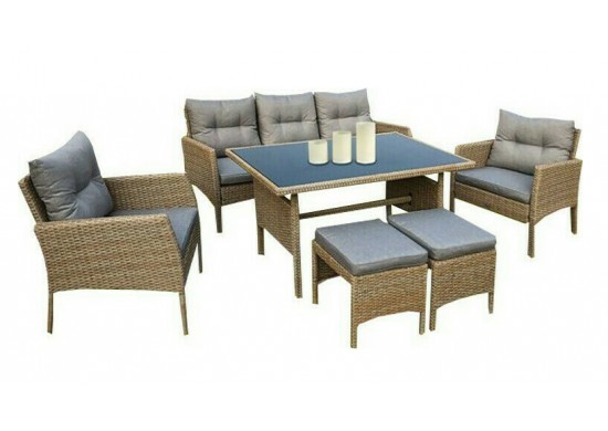 ΣΑΛΟΝΙ ΣΕΤ WICKER ΦΥΣΙΚΟ