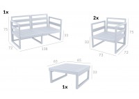 ΣΑΛΟΝΙ ΣΕΤ PP ΛΕΥΚΟ