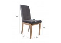 ΚΑΡΕΚΛΑ ΞΥΛΙΝΗ ΟΞΙΑ ΜΕ ΥΦΑΣΜΑ ΓΚΡΙ