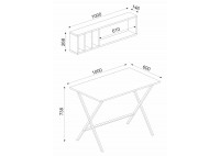 ΓΡΑΦΕΙΟ ΜΕ ΡΑΦΙ  ΦΥΣΙΚΟΥ ΧΡΩΜΑΤΟΣ