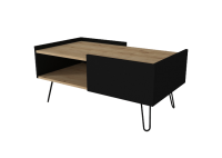 ΤΡΑΠΕΖΑΚΙ ΣΑΛΟΝΙΟΥ ΦΥΣΙΚΟΥ ΧΡΩΜΑΤΟΣ - ΜΑΥΡΟ