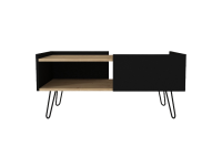 ΤΡΑΠΕΖΑΚΙ ΣΑΛΟΝΙΟΥ ΦΥΣΙΚΟΥ ΧΡΩΜΑΤΟΣ - ΜΑΥΡΟ