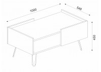 ΤΡΑΠΕΖΑΚΙ ΣΑΛΟΝΙΟΥ ΦΥΣΙΚΟΥ ΧΡΩΜΑΤΟΣ - ΜΑΥΡΟ