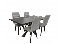 ΤΡΑΠΕΖΙ ΑΠΟΧΡΩΣΗ ΜΑΥΡΟ ΜΑΡΜΑΡΟ ΜΕ ΜΕΤΑΛΛΙΚΗ ΒΑΣΗ ΑΝΘΡΑΚΙ