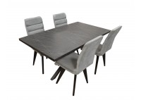 ΤΡΑΠΕΖΙ ΑΠΟΧΡΩΣΗ ΜΑΥΡΟ ΜΑΡΜΑΡΟ ΜΕ ΜΕΤΑΛΛΙΚΗ ΒΑΣΗ ΑΝΘΡΑΚΙ