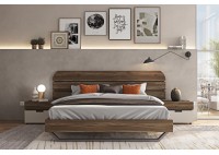ΚΡΕΒΑΤΙ ΔΙΠΛΟ TOBACCO WALNUT ΓΙΑ ΣΤΡΩΜΑ 160Χ200