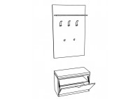 ΠΑΠΟΥΤΣΟΘΗΚΗ ΛΕΥΚΗ ΜΕ ΚΡΕΜΑΣΤΡΑ