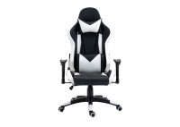 ΠΟΛΥΘΡΟΝΑ ΓΡΑΦΕΙΟΥ GAMING ΔΕΡΜΑΤΙΝΗ ΜΑΥΡΗ - ΑΣΠΡΗ PU