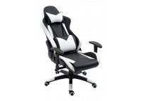 ΠΟΛΥΘΡΟΝΑ ΓΡΑΦΕΙΟΥ GAMING ΔΕΡΜΑΤΙΝΗ ΜΑΥΡΗ - ΑΣΠΡΗ PU