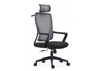 ΠΟΛΥΘΡΟΝΑ ΓΡΑΦΕΙΟΥ ΜΑΥΡΗ - ΓΚΡΙ MESH