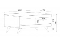 ΤΡΑΠΕΖΑΚΙ ΣΑΛΟΝΙΟΥ ΚΑΡΥΔΙ - ΛΕΥΚΟ