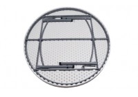 ΤΡΑΠΕΖΙ ΣΥΝΕΔΡΙΟΥ CATERING ΠΤΥΣΣΟΜΕΝΟ ΛΕΥΚΟ ΜΕ ΜΕΤΑΛΛΙΚΑ ΠΟΔΙΑ ΓΚΡΙ