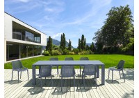 ΤΡΑΠΕΖΙ ΣΕΤ ΕΠΕΚΤΕΙΝΟΜΕΝΟ DARK GREY PP ΜΕ 8 ΚΑΡΕΚΛΕΣ