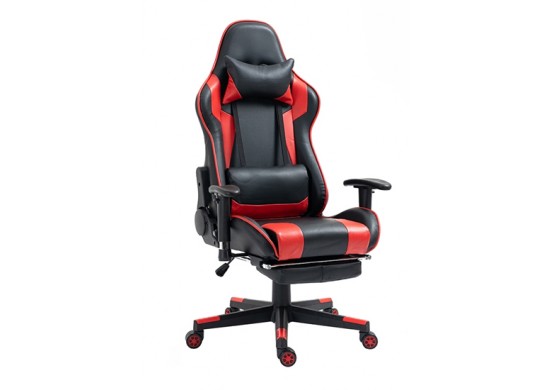 ΠΟΛΥΘΡΟΝΑ ΓΡΑΦΕΙΟΥ GAMING ΔΕΡΜΑΤΙΝΗ ΜΑΥΡΗ - ΚΟΚΚΙΝΗ PU