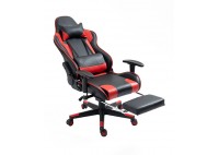 ΠΟΛΥΘΡΟΝΑ ΓΡΑΦΕΙΟΥ GAMING ΔΕΡΜΑΤΙΝΗ ΜΑΥΡΗ - ΚΟΚΚΙΝΗ PU